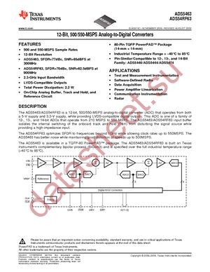 ADS5463IPFPR datasheet  